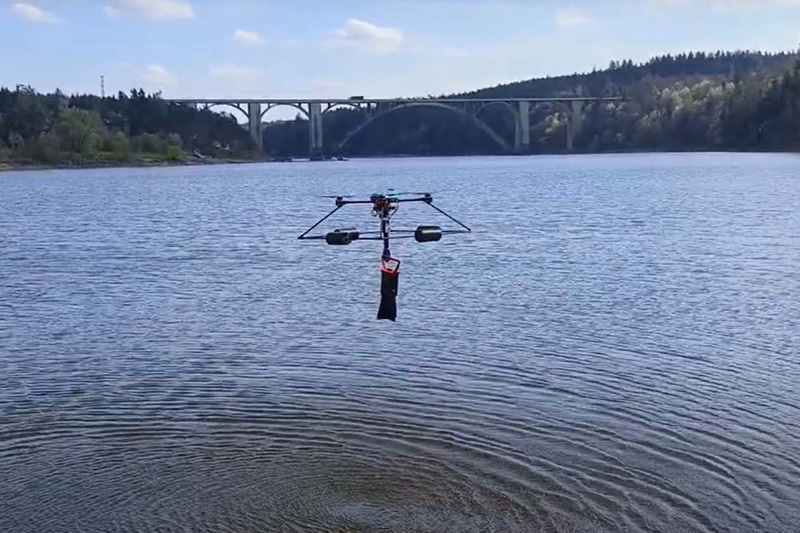 F4F drone distributing buoys